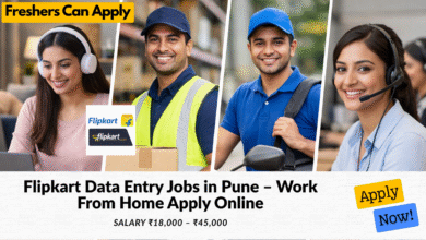 Flipkart data entry jobs in Pune work from home with salary ₹18,000 to ₹45,000 for freshers and part time candidates