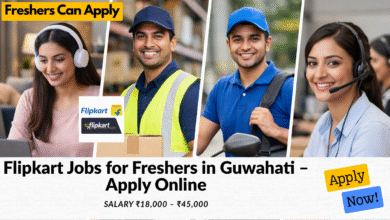 Flipkart jobs for freshers in Guwahati with salary ₹18,000 to ₹45,000 including warehouse jobs and data entry jobs