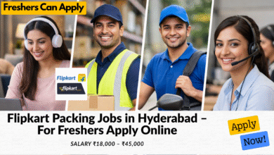 Flipkart packing jobs in Hyderabad for freshers with salary ₹18,000 to ₹45,000 and easy apply online process