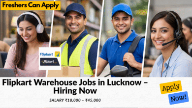 Flipkart warehouse jobs in Lucknow with salary ₹18,000 to ₹45,000 for freshers and experienced candidates