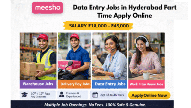 Apply for Meesho data entry jobs in Hyderabad part time with salary ₹18,000 to ₹45,000 including work from home opportunities