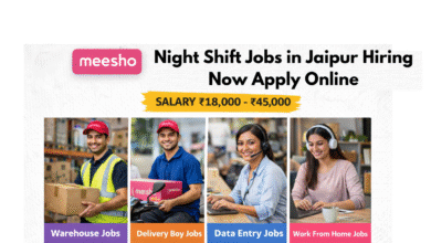 Apply for Meesho night shift jobs in Jaipur with salary ₹18,000 to ₹45,000 including warehouse and data entry roles