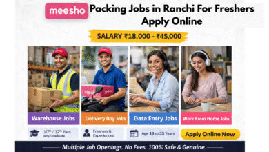 Apply for Meesho packing jobs in Ranchi for freshers with salary ₹18,000 to ₹45,000 including warehouse and helper roles