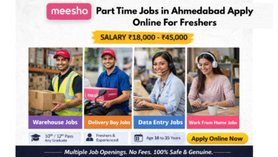 Apply for Meesho part time jobs in Ahmedabad for freshers with salary ₹18,000 to ₹45,000 including data entry and warehouse roles