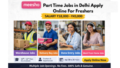Apply for Meesho part time jobs in Delhi for freshers with salary ₹18,000 to ₹45,000 including data entry and warehouse roles