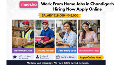 Apply for Meesho work from home jobs in Chandigarh with salary ₹18,000 to ₹45,000 including data entry and customer support roles